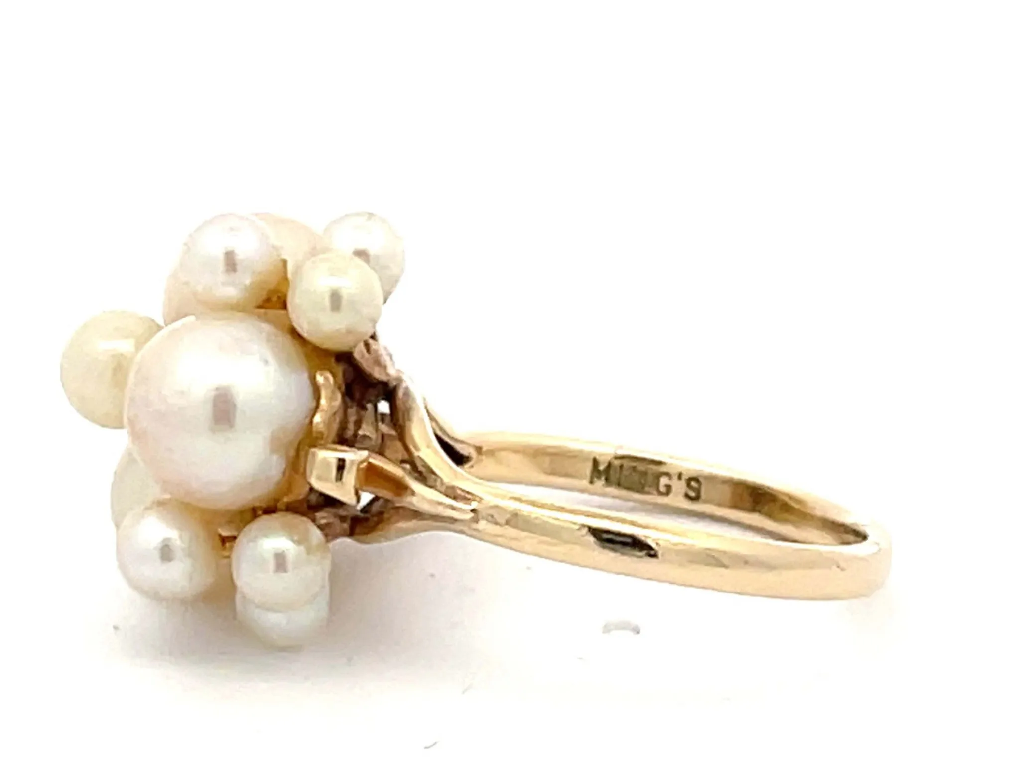 Mings Akoya Pearl Ring in 14k Yellow Gold