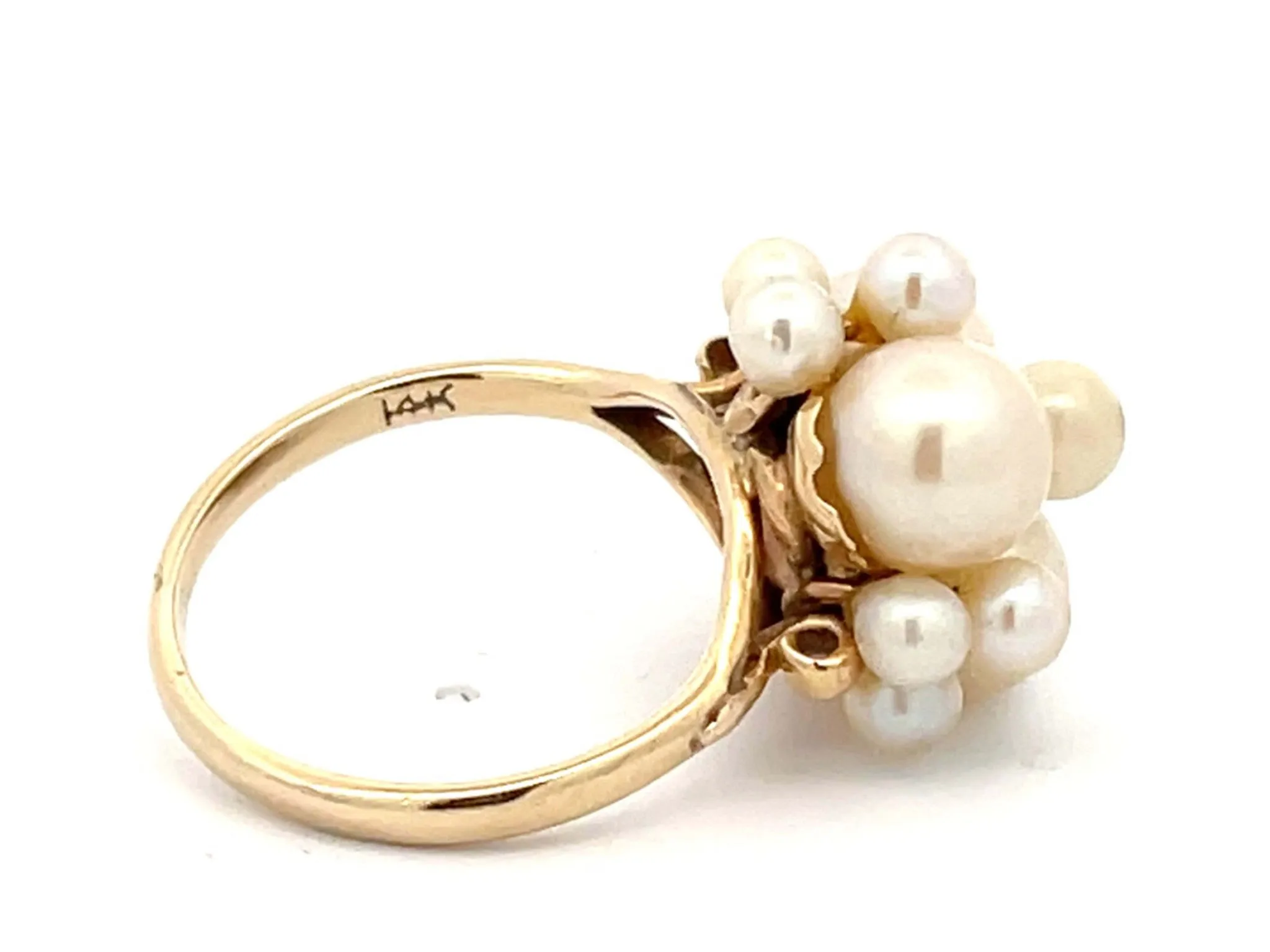 Mings Akoya Pearl Ring in 14k Yellow Gold