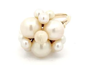 Mings Akoya Pearl Ring in 14k Yellow Gold