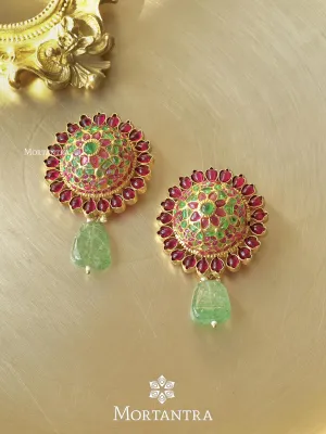 Multicolor Gold Plated Mishr Earrings - MR-E15M