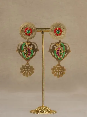 Multicolor Gold Plated Mishr Earrings - MR-E289M