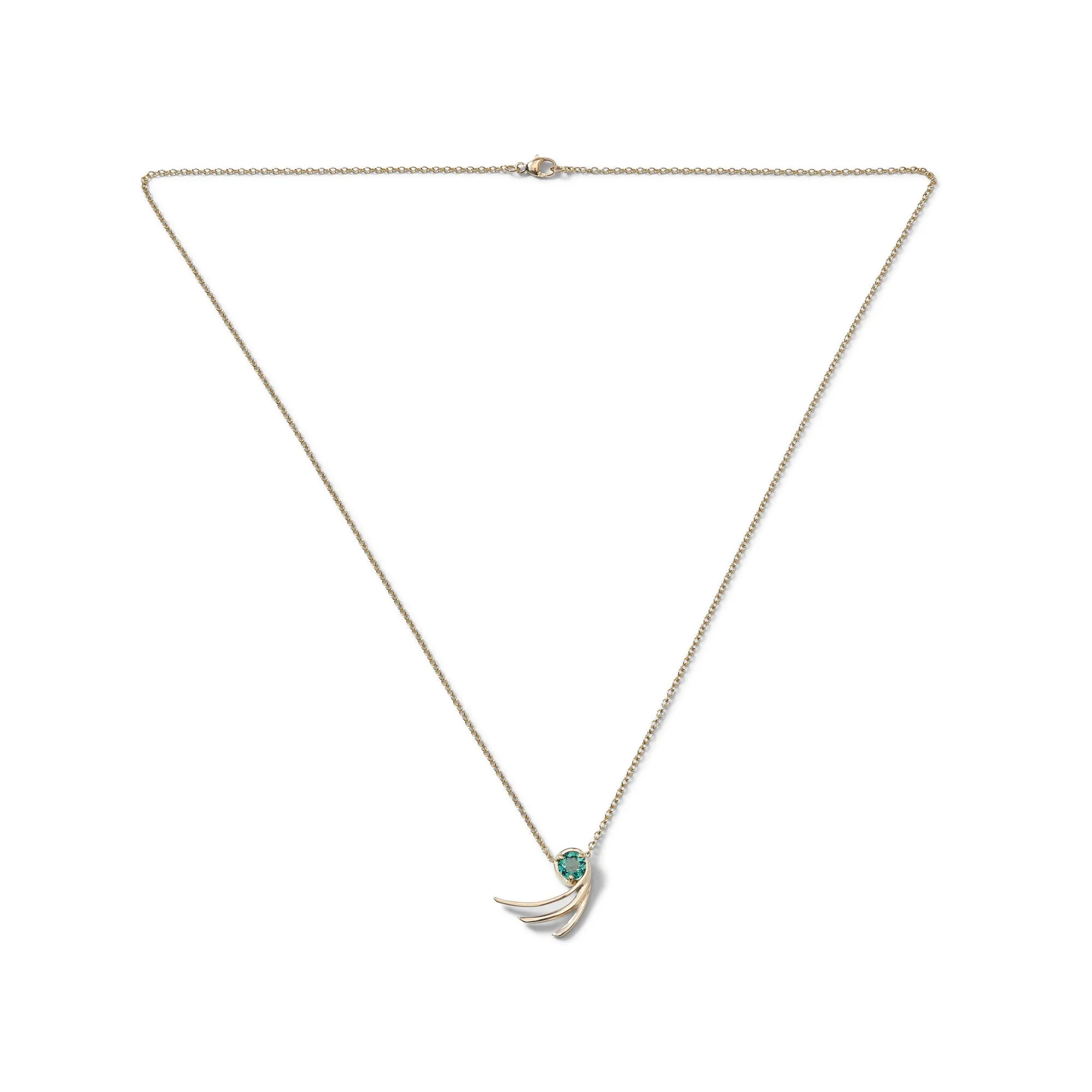 Nothern Light 18K Gold Necklace w. Tourmaline