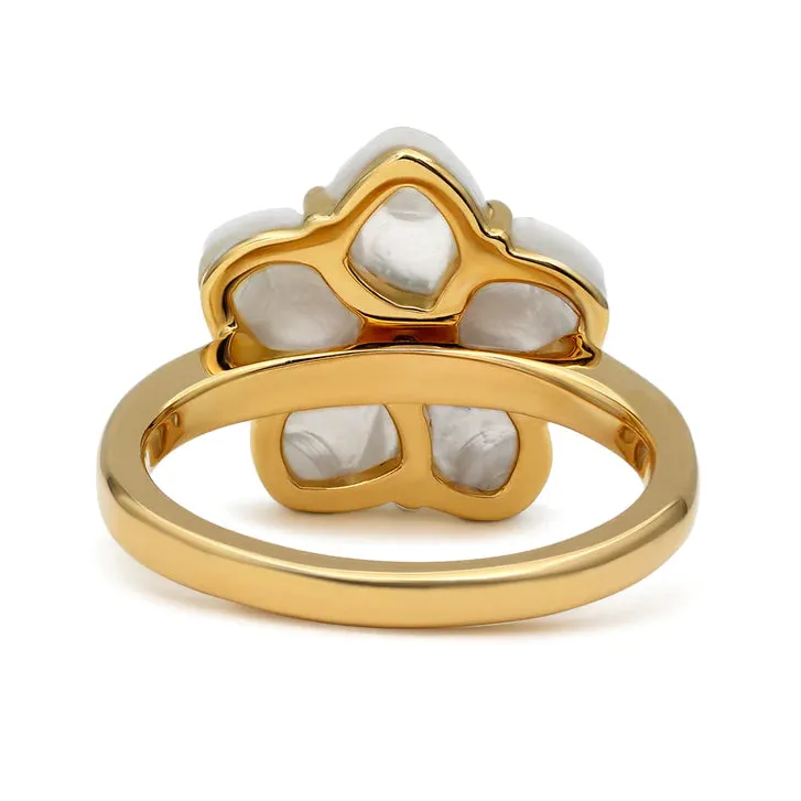 Petite Carved Alexandrite Flora Ring