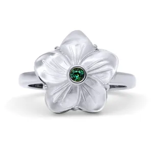 Petite Carved Alexandrite Flora Ring