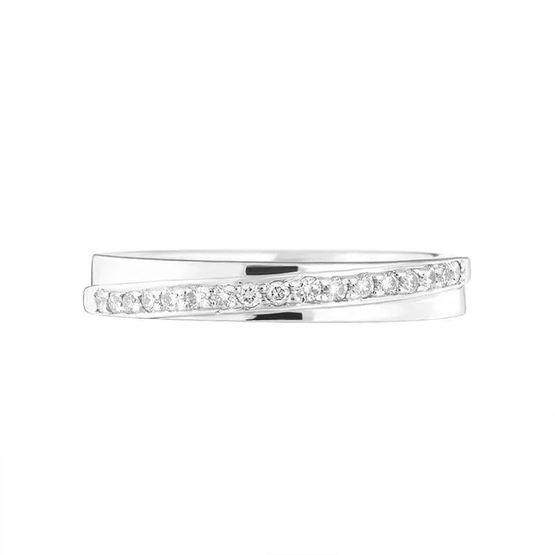 Platinum 0.17ct Diamond Channel Set Half Eternity Ring