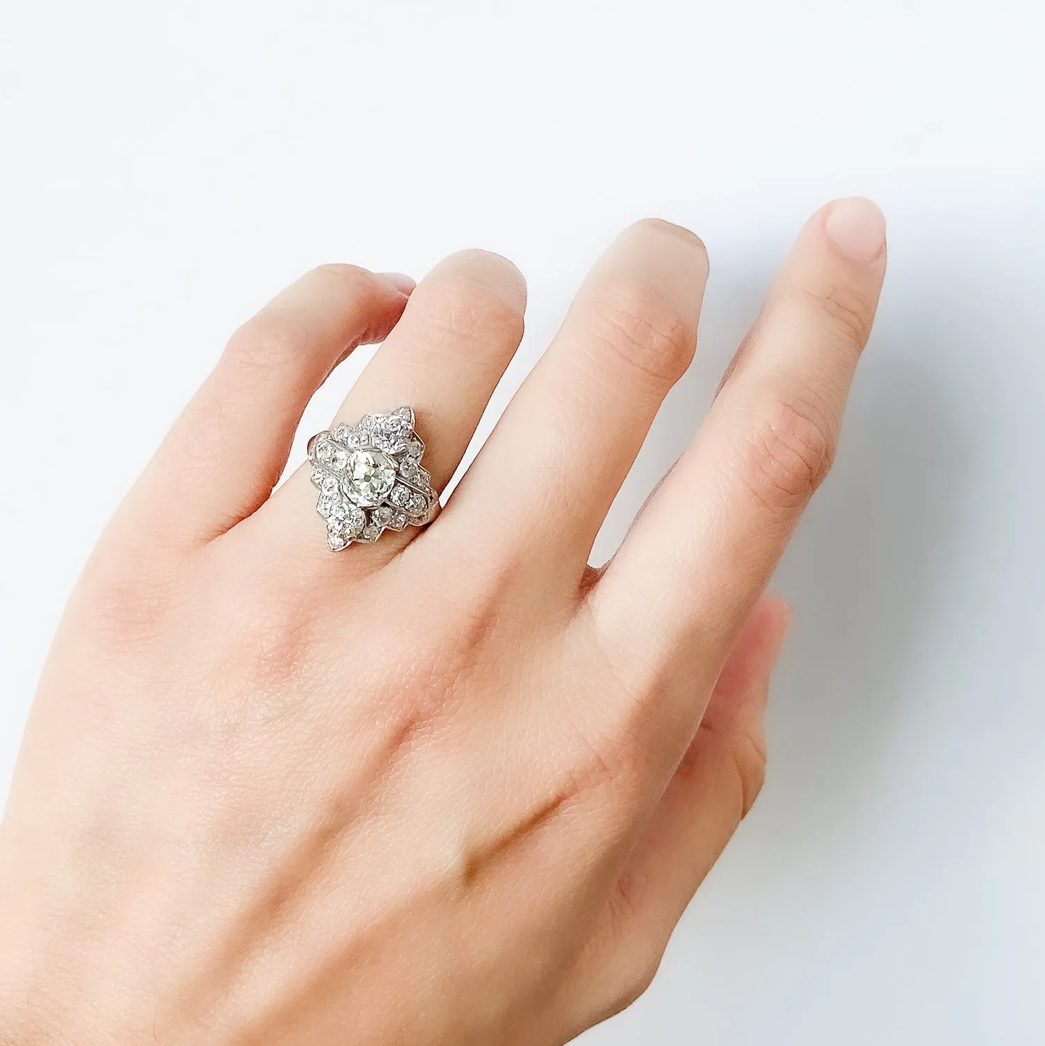 Platinum Art Deco Diamond Ring
