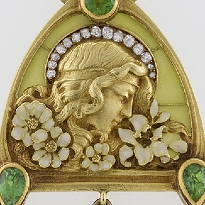 Plique-??-Jour Enamel ??Juliet?? Pendant Necklace