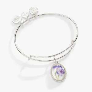 Printed Flower 'Daughter' Charm Bangle