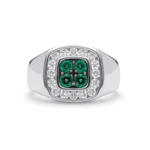 Quartet Cluster Signet Ring