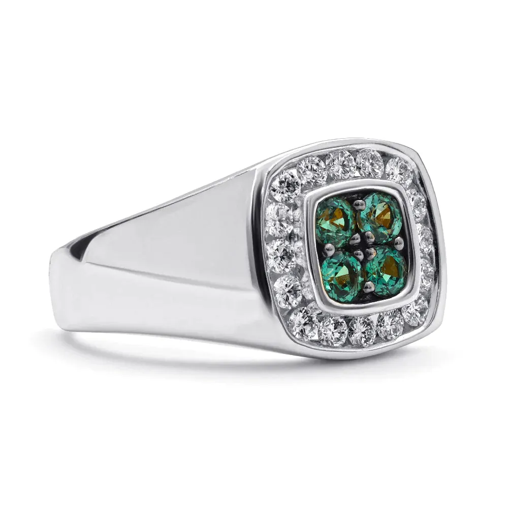 Quartet Cluster Signet Ring