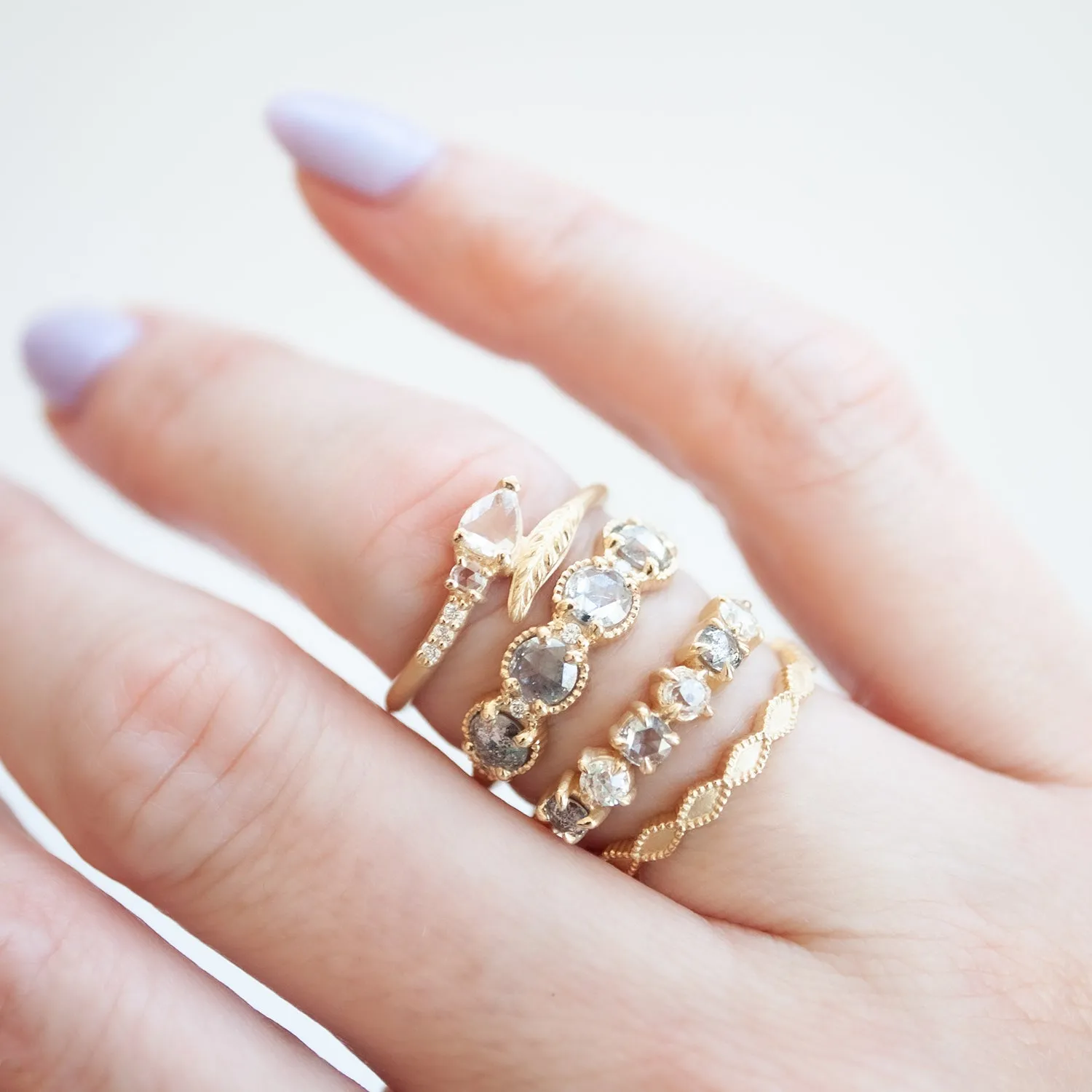 Ribbed Triangle Plain Band