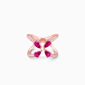 Rose Gold Cute Carnation Ring
