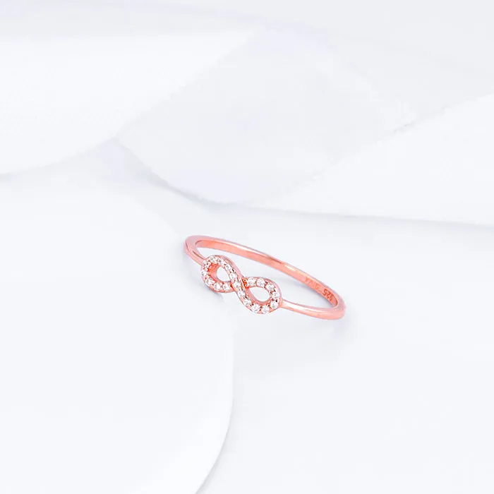 Rose Gold Zircon Loop of Hope Ring
