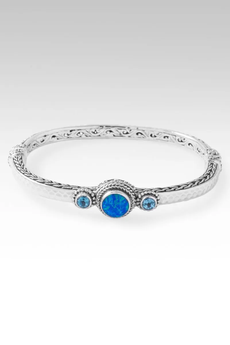 Sacred Path Bangle? in Bali Blue Simulated Opal & Swiss Blue Topaz