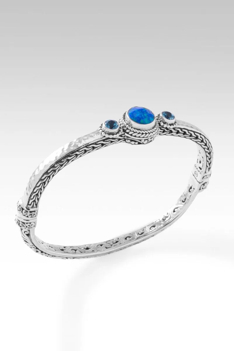 Sacred Path Bangle? in Bali Blue Simulated Opal & Swiss Blue Topaz