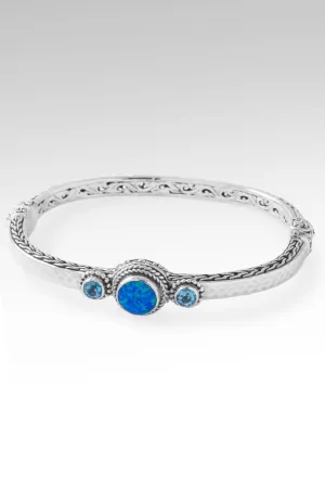 Sacred Path Bangle? in Bali Blue Simulated Opal & Swiss Blue Topaz