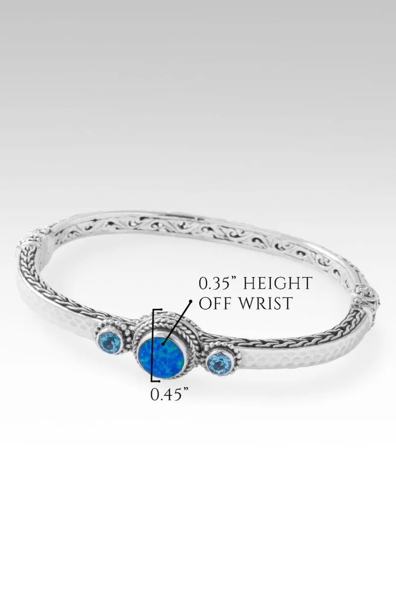 Sacred Path Bangle? in Bali Blue Simulated Opal & Swiss Blue Topaz
