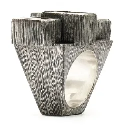 Sculptural Crystal Composition Ring
