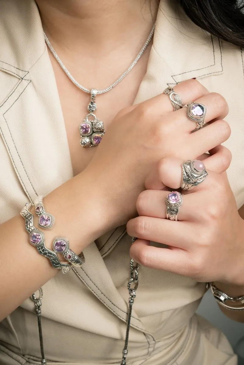 Serene Spirit Bangle II? in Rainbow Sherbet? Mystic Quartz