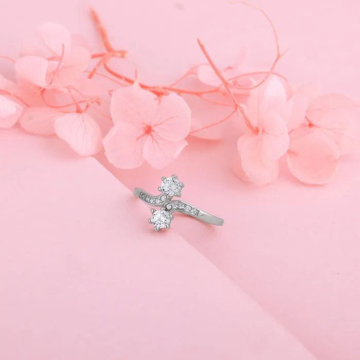 Silver Hollyhock Ring