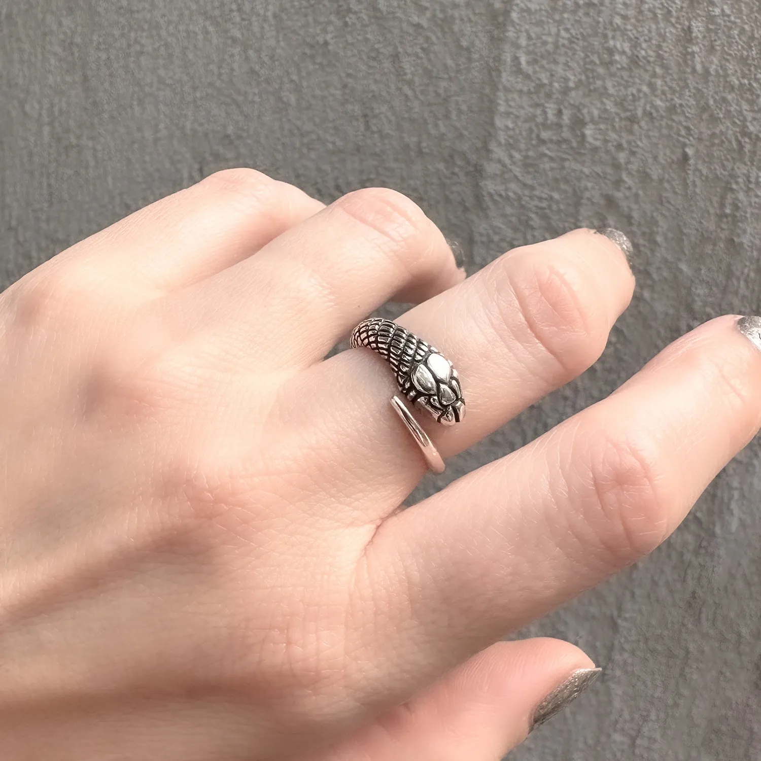 Silver Single Snake Ring