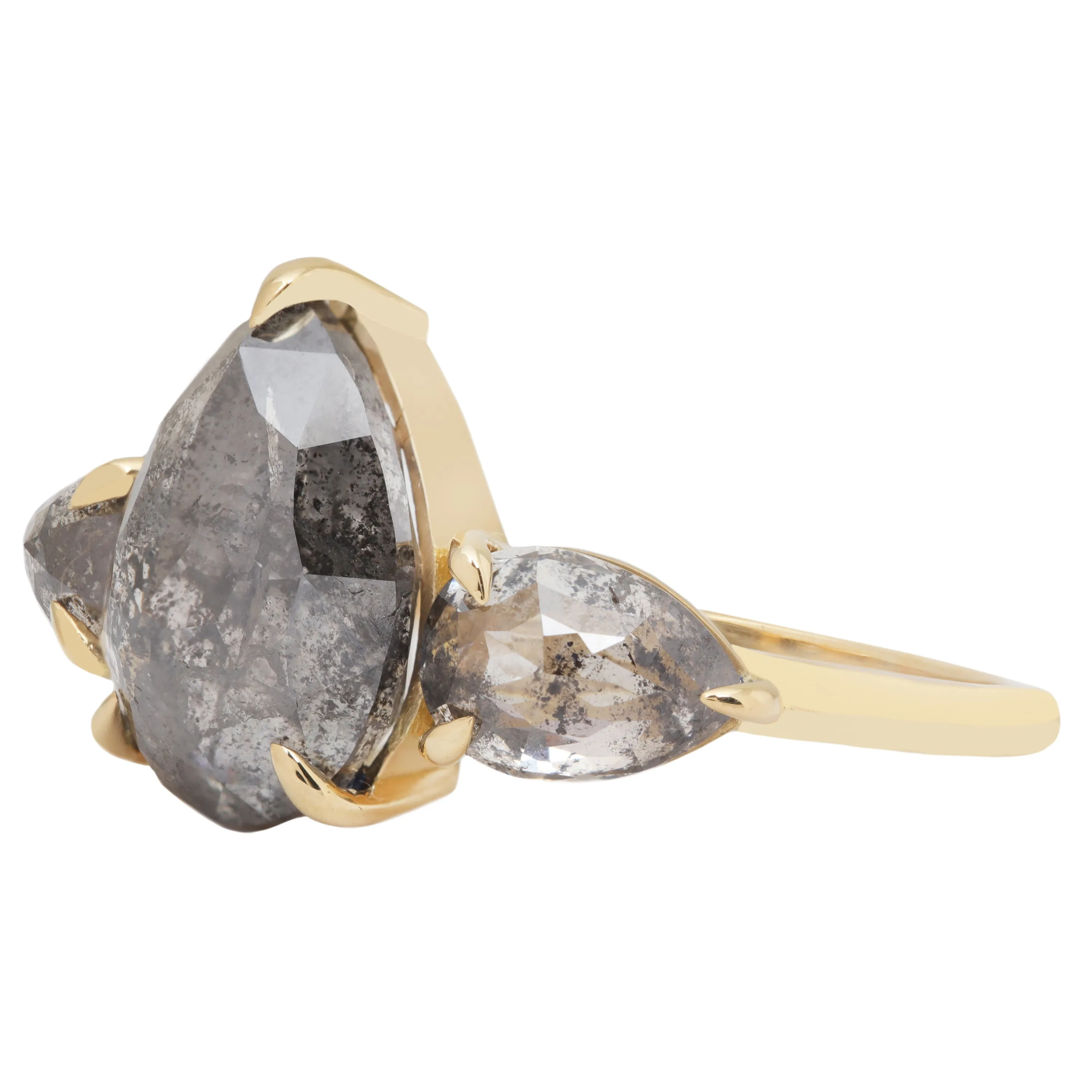 Speckled Lunar Diamond Ring