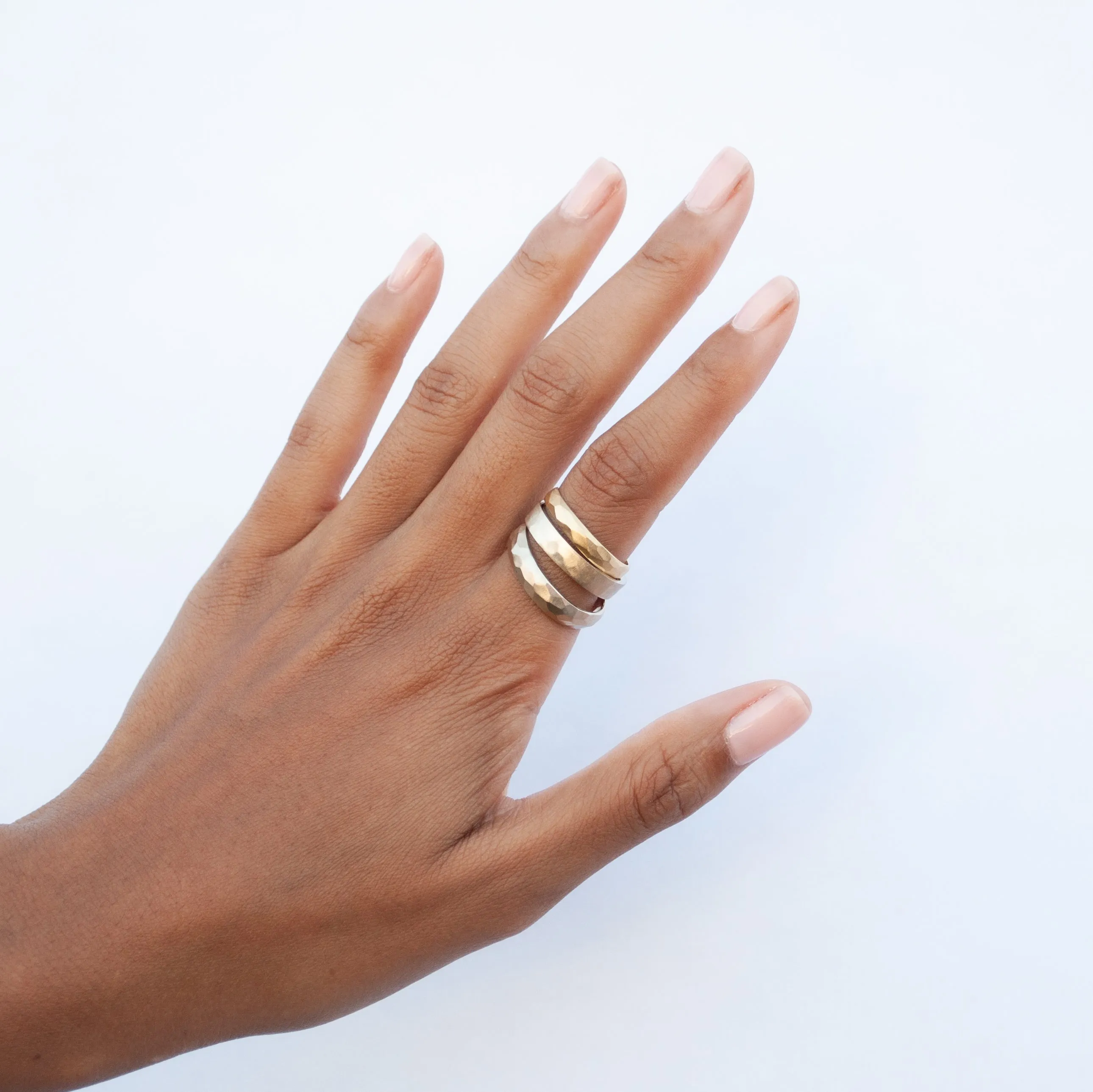 Square Edge Hammered Band