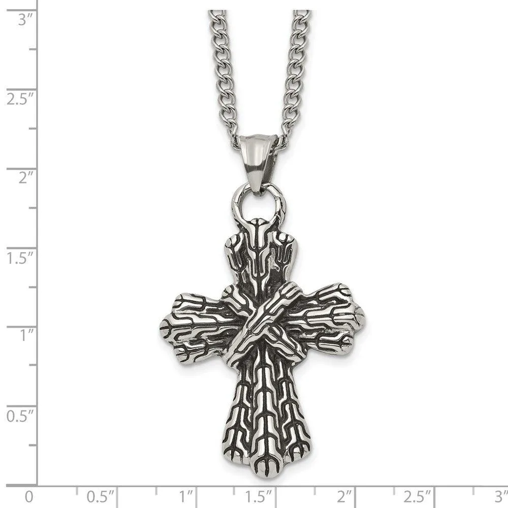 Stainless Steel Antique Cross Necklace