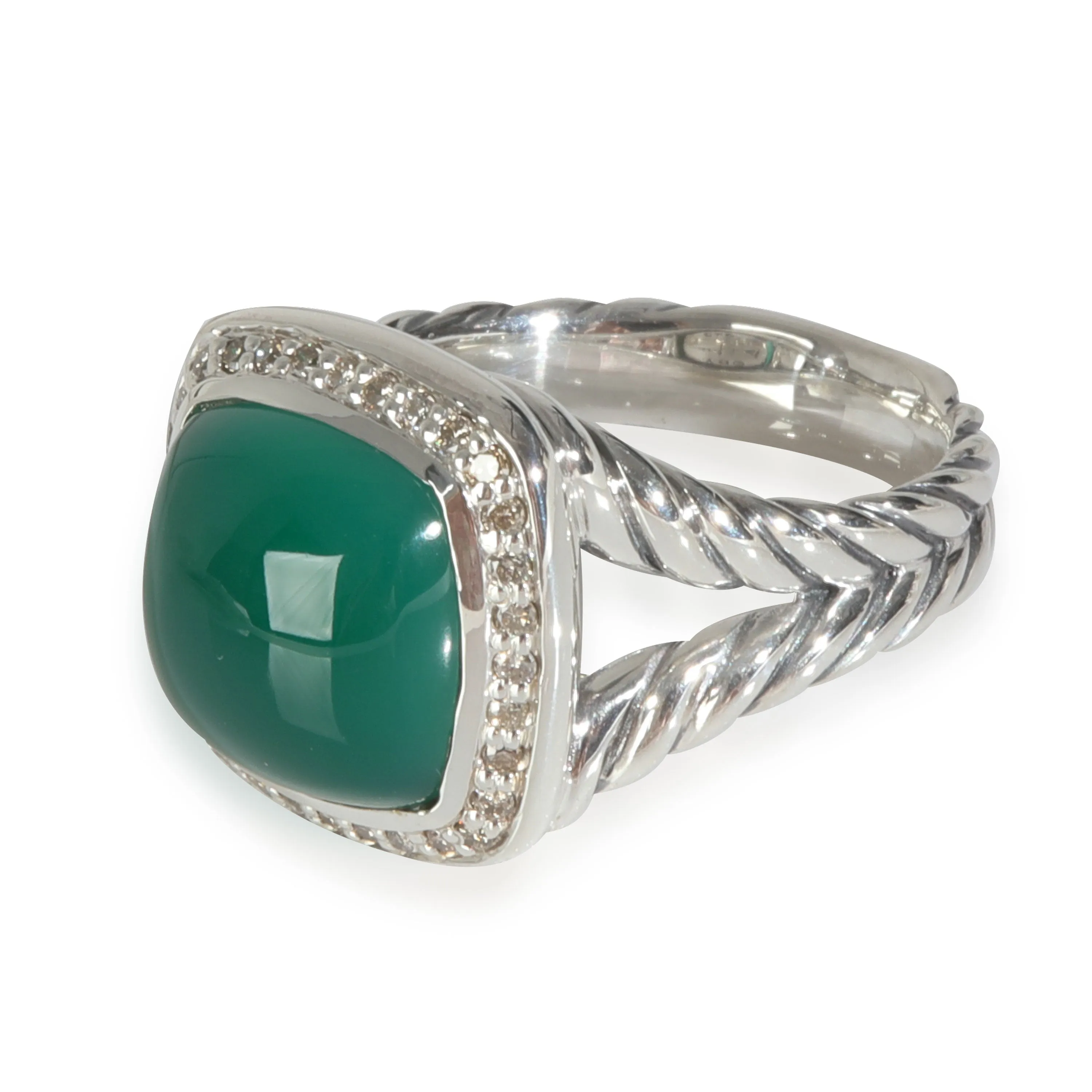 Sterling Silver Diamond Lagoon Orchid Albion Ring