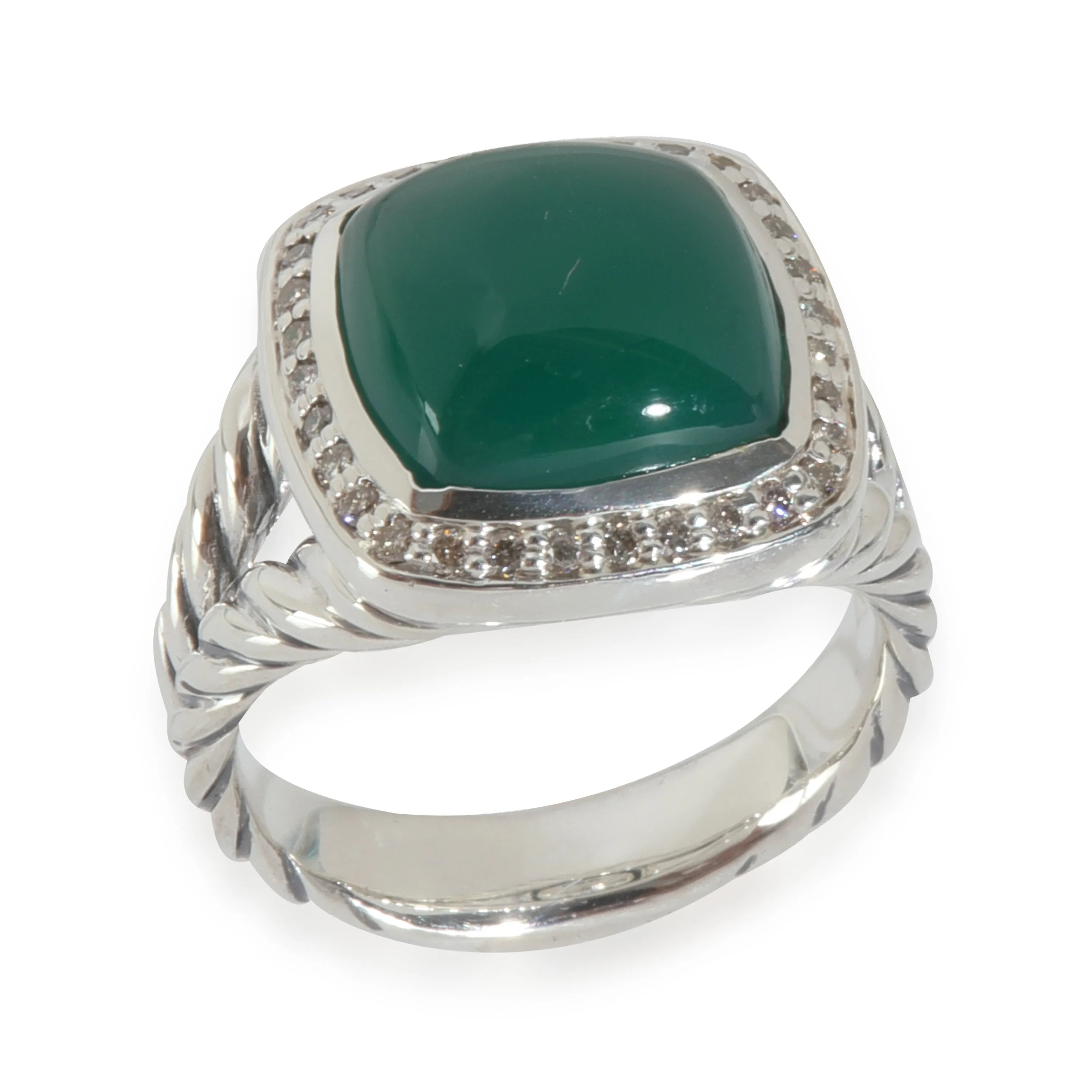 Sterling Silver Diamond Lagoon Orchid Albion Ring