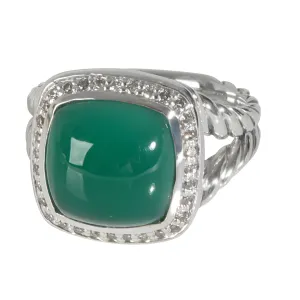 Sterling Silver Diamond Lagoon Orchid Albion Ring