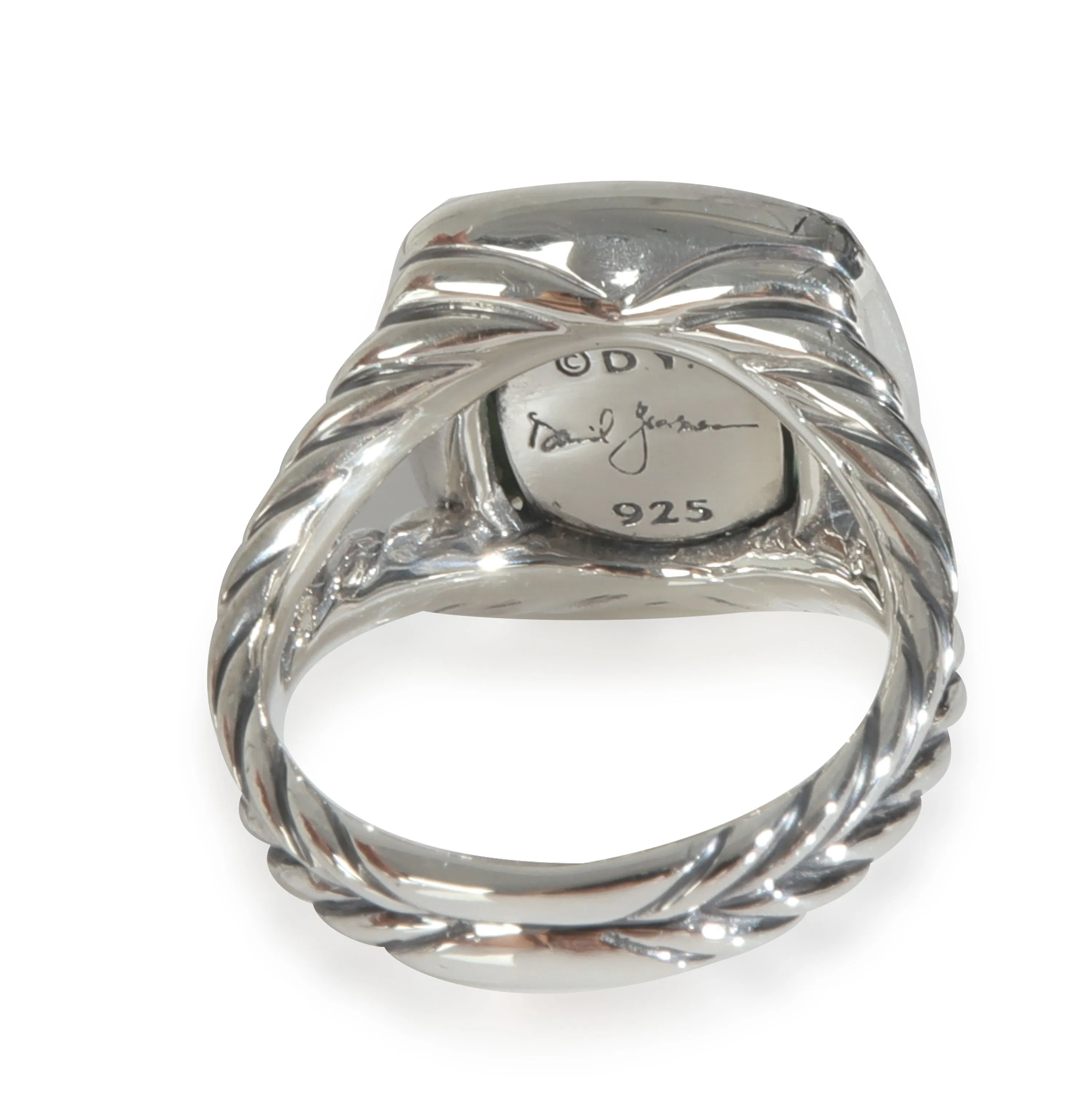 Sterling Silver Diamond Lagoon Orchid Albion Ring