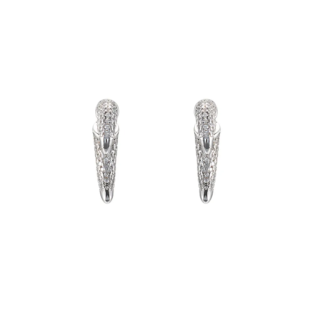 Sterling Silver Paw Earrings