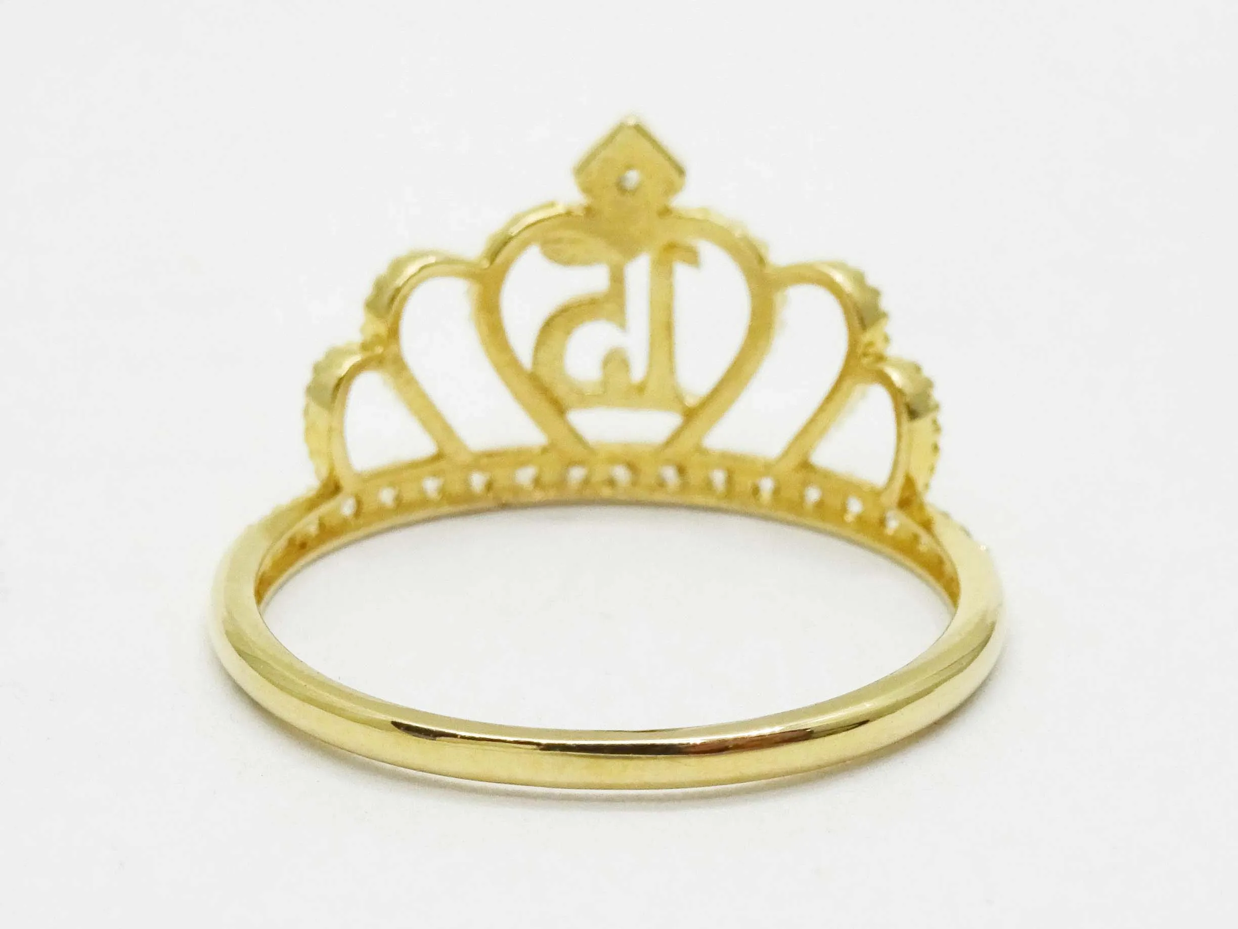 Sweet 15 Cotillion Princess CZ Ring 14k Gold Size 7