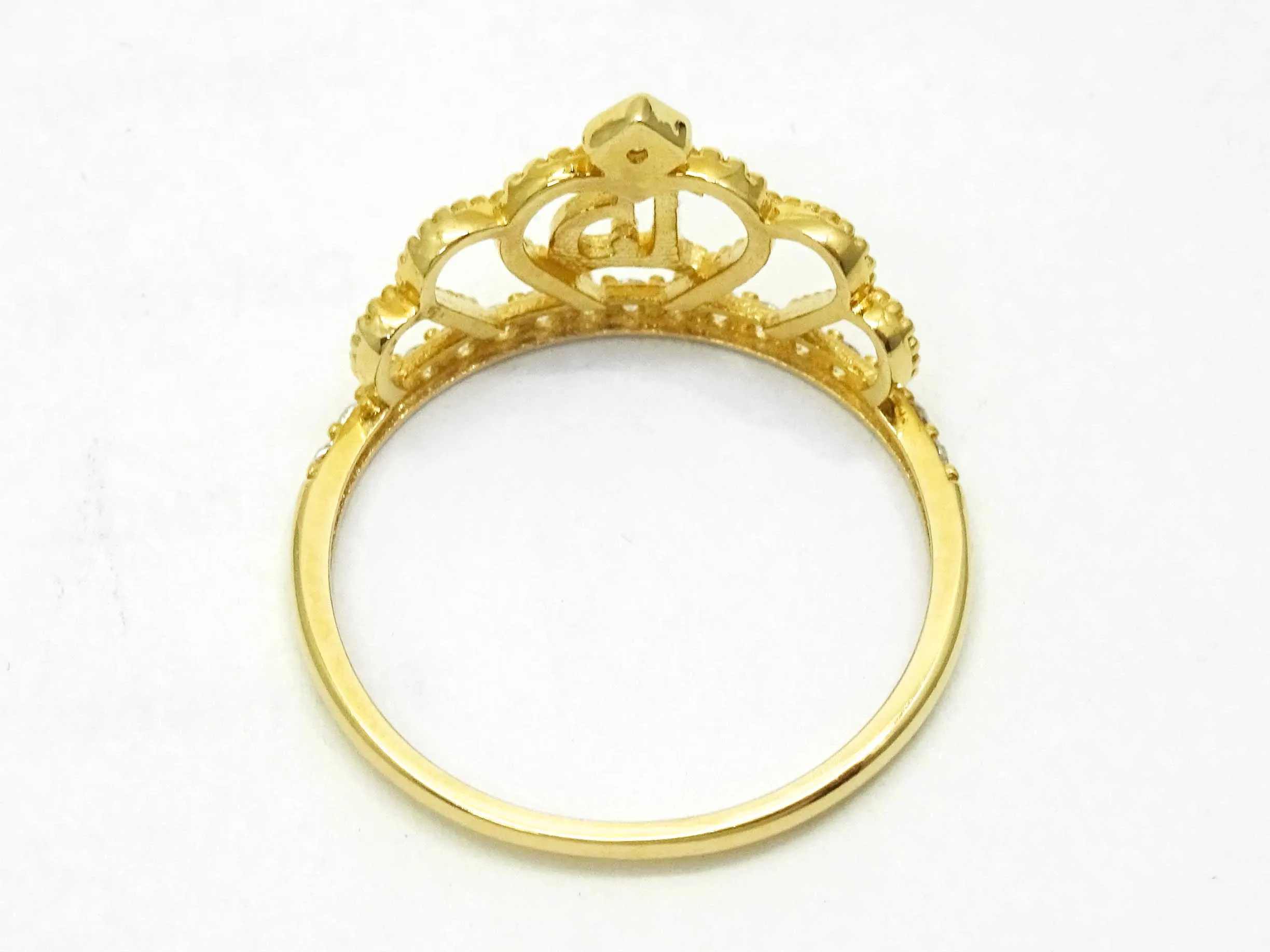 Sweet 15 Cotillion Princess CZ Ring 14k Gold Size 7