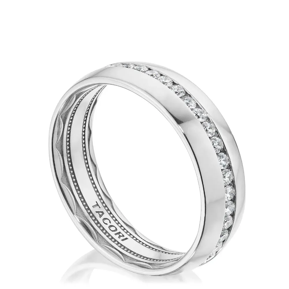 Tacori 18k Diamond High Polish Finish Men's Wedding Band