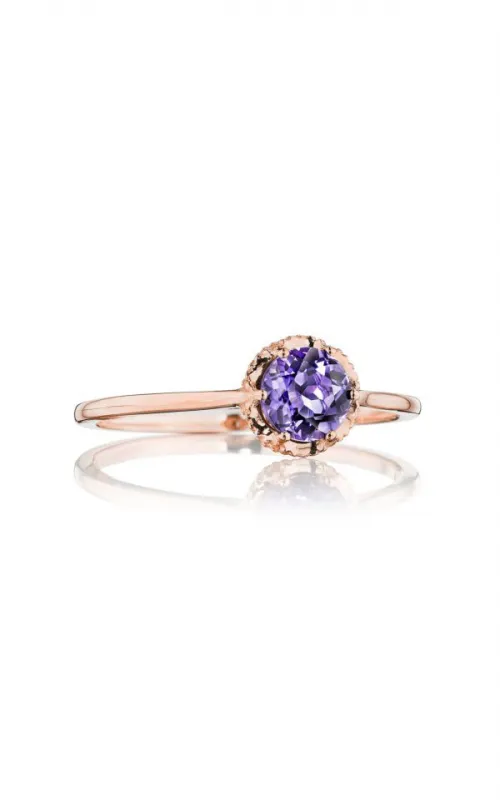 Tacori Petite Crescent Gemstone Crown Ring