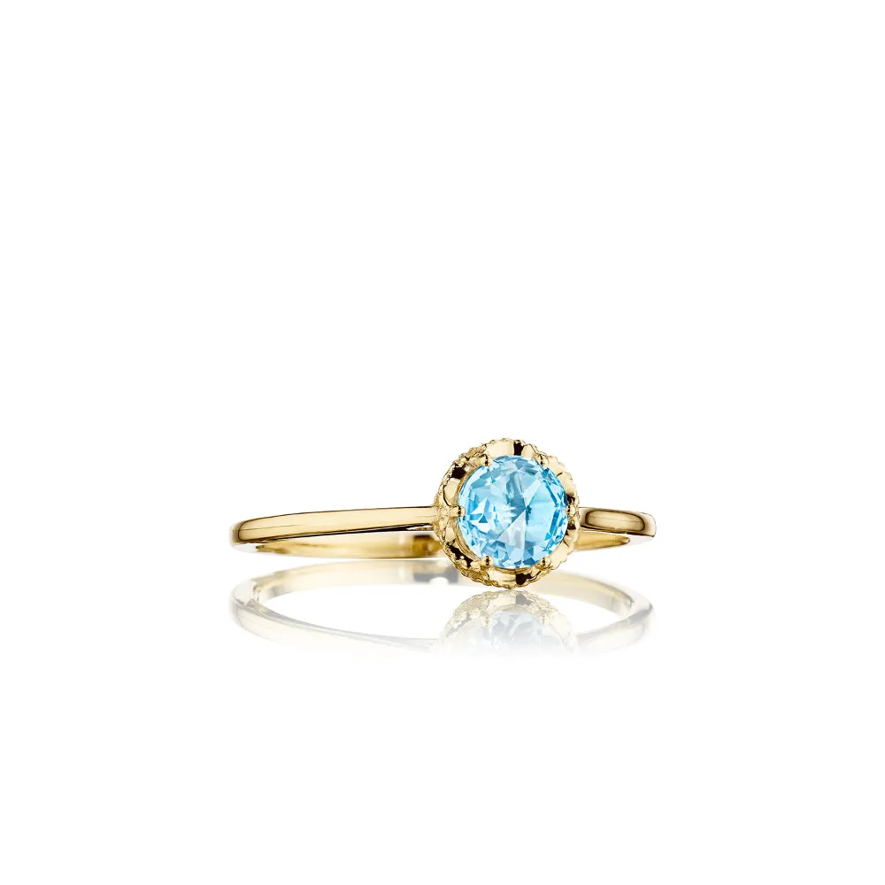 Tacori Petite Crescent Gemstone Crown Ring