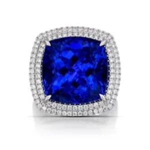 Tanzanite and Diamond Ring