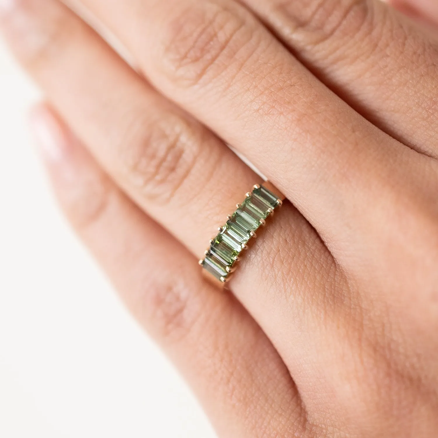 Tourmaline Baguette Band