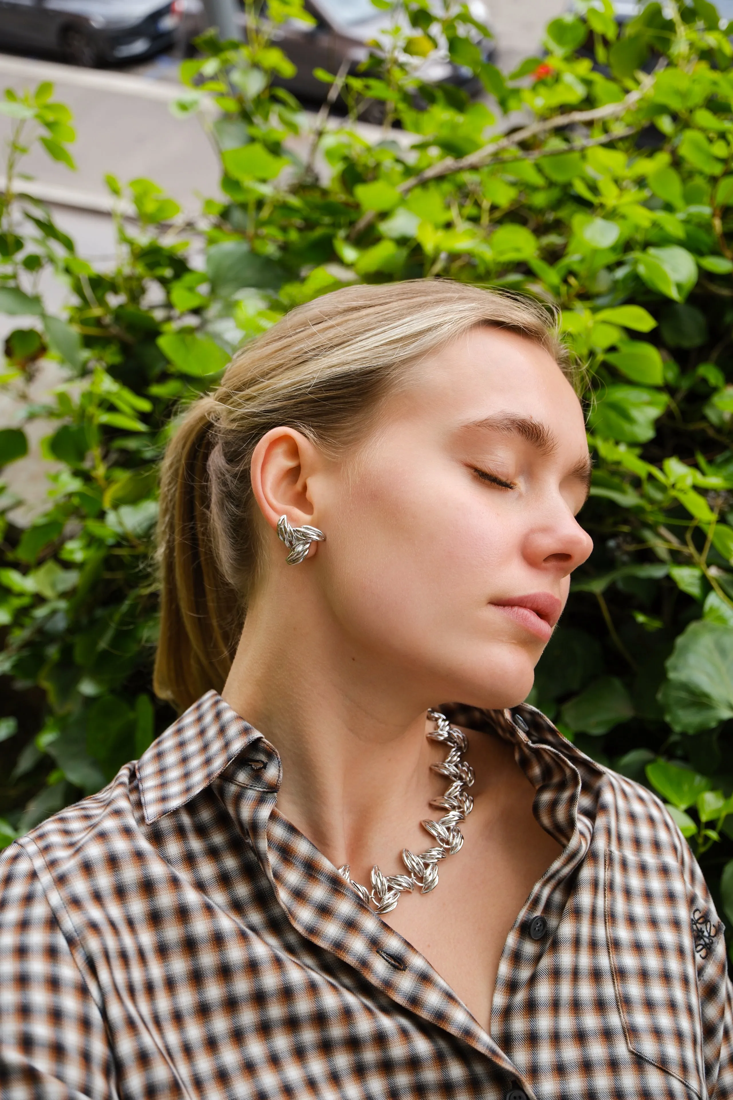 Verve White Rhodium on Brass Necklace