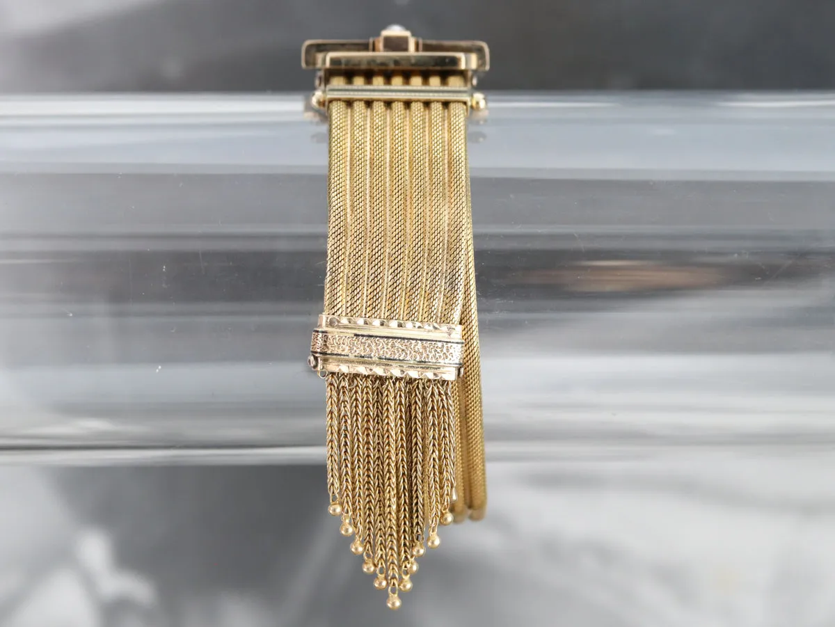 Victorian Seed Pearl Tassel Bracelet