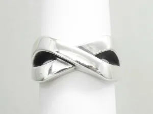 Vintage 1998 James Avery Designer Crisscross Ring Sterling Silver Size 10.25