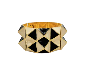Vintage Black & White Pyramid Cuff