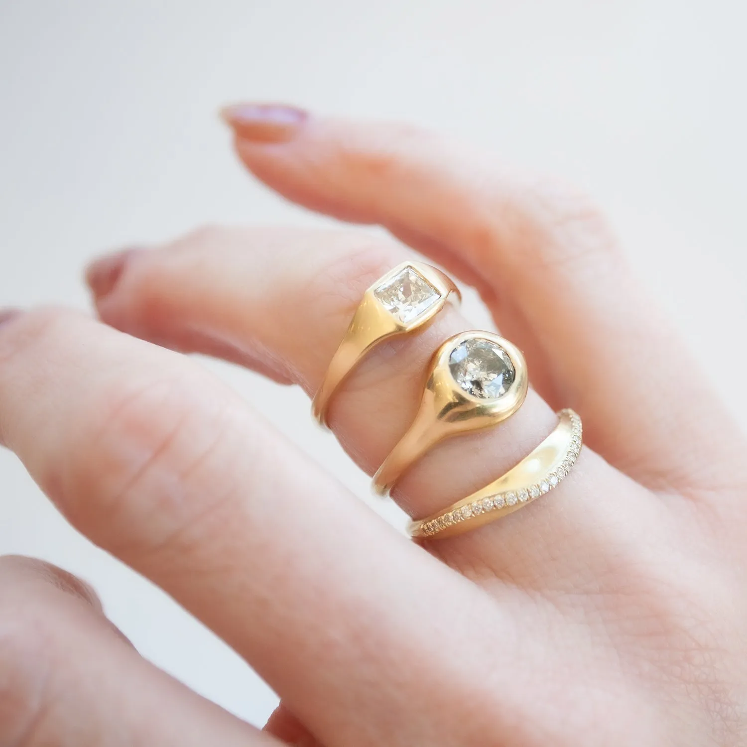 Wave Pav?? Diamond Ring