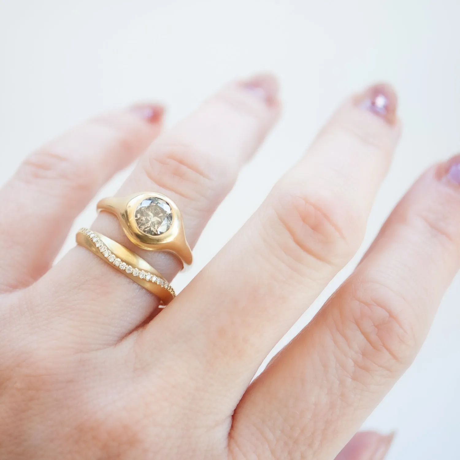 Wave Pav?? Diamond Ring