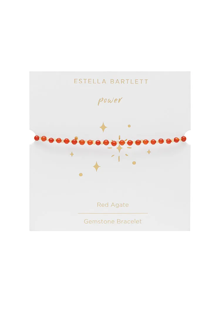 Wellness Red Agate Gemstone Amelia Bracelet