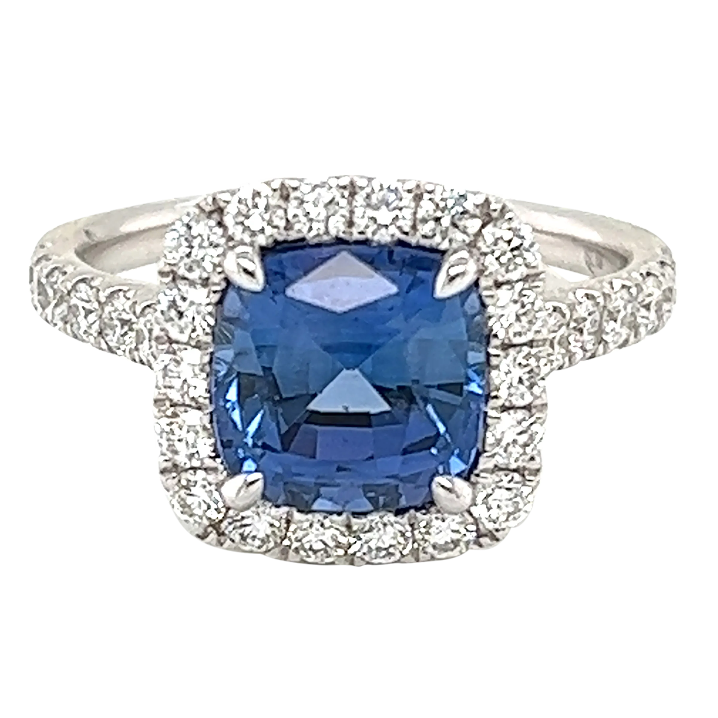 White Gold, 2.65ct Sapphire and Diamond Ring