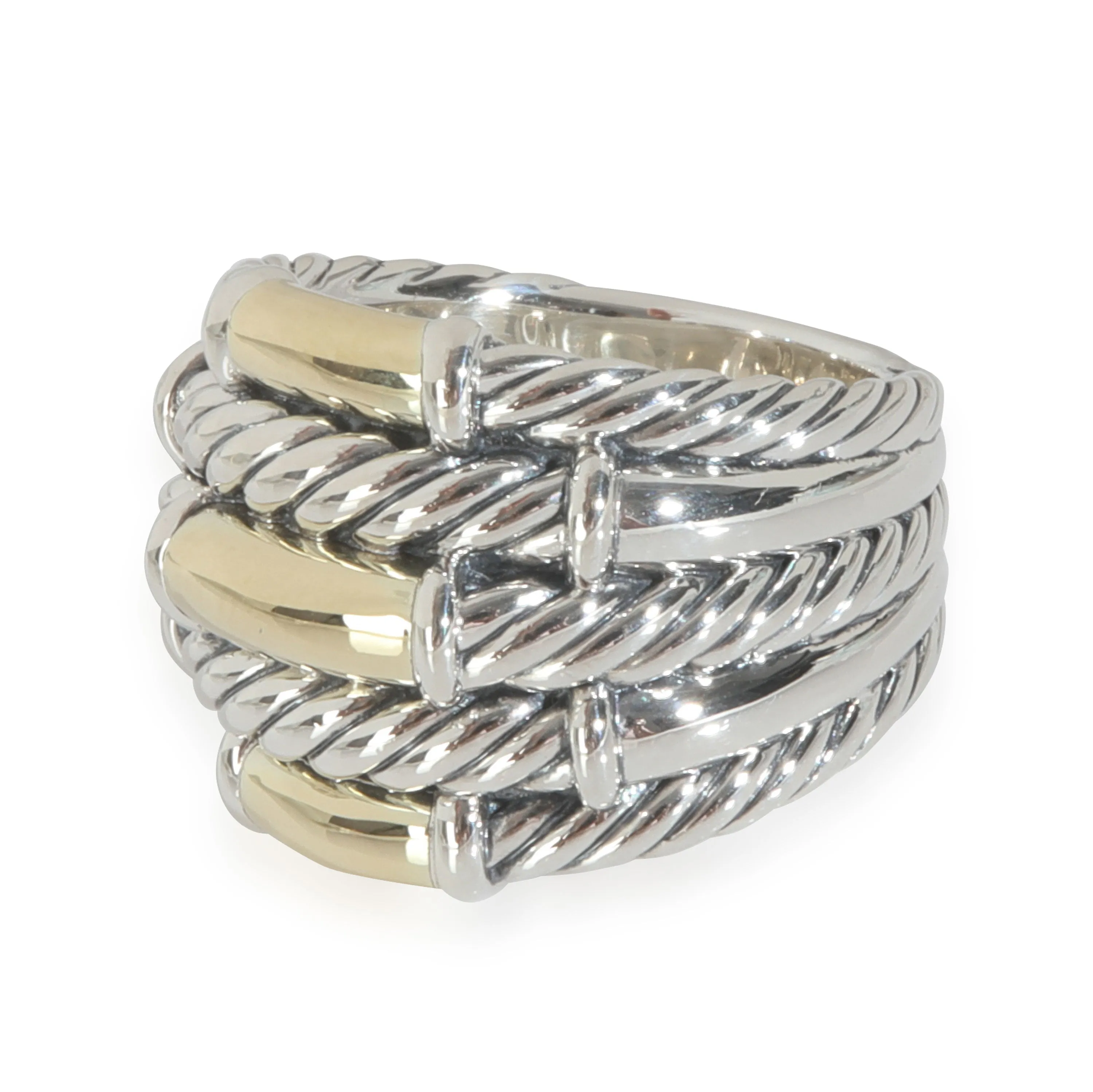 Yellow Gold & Sterling Silver  Metro 5 Band Ring