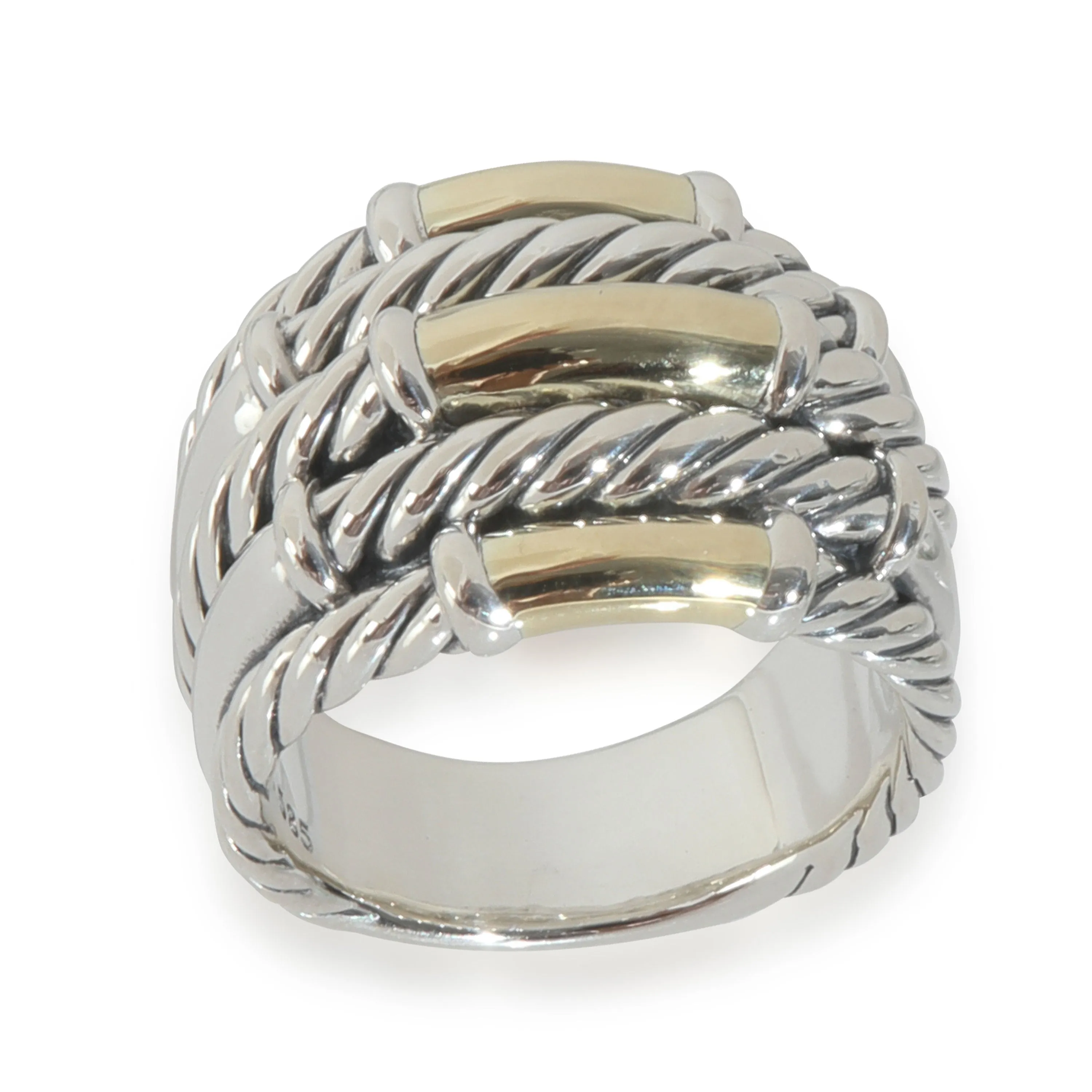 Yellow Gold & Sterling Silver  Metro 5 Band Ring